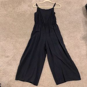 GAP Wide Leg Black Jumpsuit with Adjustable Straps